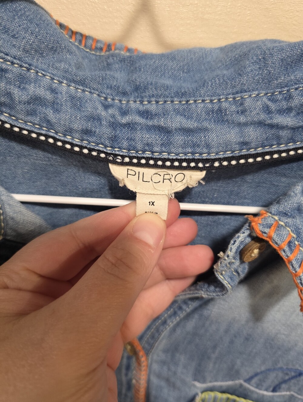 Pilcro Embroidered Denim Shirt - Picture 3 of 3